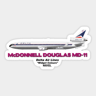 McDonnell Douglas MD-11 - Delta Air Lines "Widget Colours" Sticker